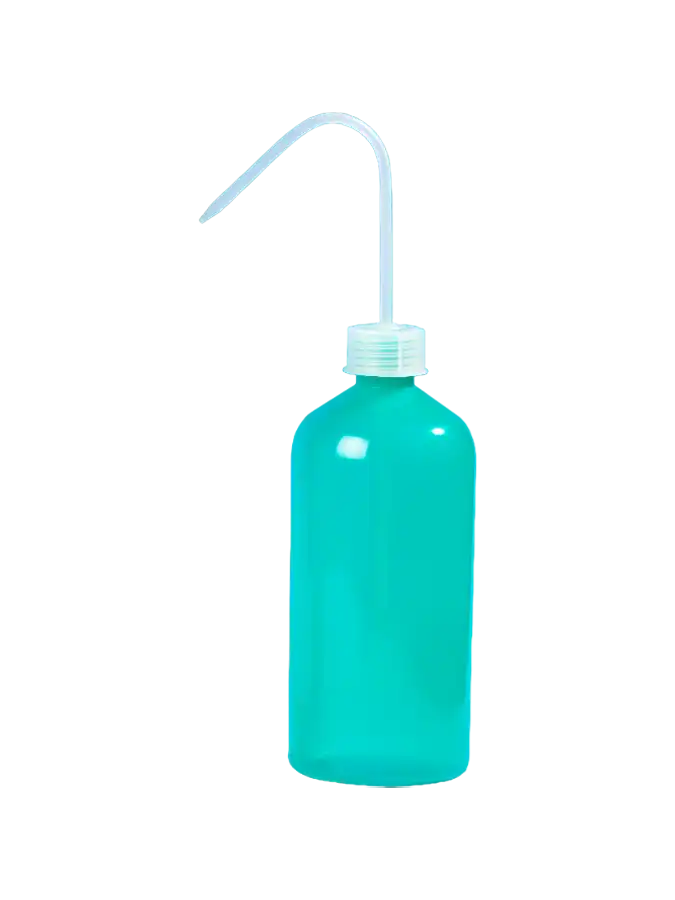 Piset, PE-LD, GL 25 Boyunlu, Yeşil Gövde, P.P Beyaz Kapak ve Boru, 74 mm Çap, 180 mm Yükseklik, 500 ml Hacim