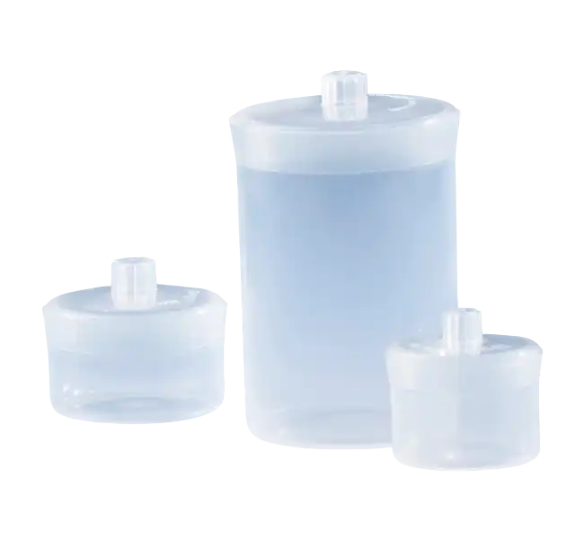 Weighing Dishes, P.P, Cylindrical Form, Plug-Seal Lid, Clear, 60 mm Diameter, 35 mm Height, 50 ml Volume