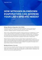 How Nitrogen Blowdown Evaporators can Address Your Lab’s Specific Needs