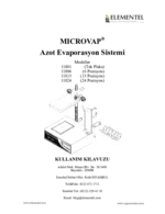MICROVAP 11801, 11806, 11815 ve 11824 Modeller İçin Kullanım Kılavuzu